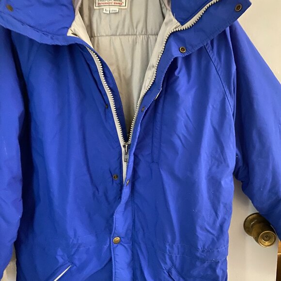Vintage LL BEAN Freeport Maine Men’s Penobscot Parka Blue Jacket Coat - Size L - Picture 4 of 6